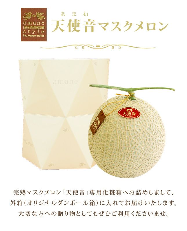 静岡県産 天使音 マスクメロン あまね | フルーツShomeido（しょうめい