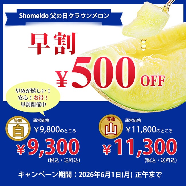父の日ラッピング 静岡クラウンメロン【白等級】(大玉サイズ)