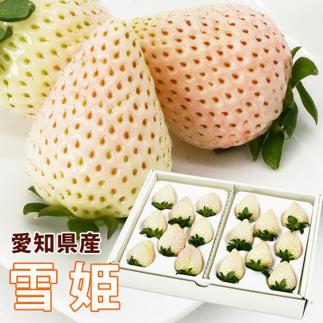 日恵野さんのいちご 「雪姫」 16～18粒入 化粧箱 送料無料 愛知 珍しい 白いちご